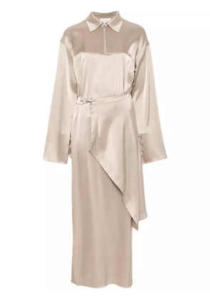 Nanushka draped midi dress - Neutrals