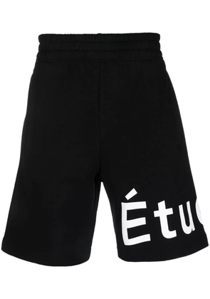 Études Studio logo-print track shorts - Black