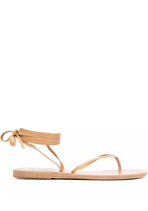 Ancient Greek Sandals leather ankle-tie sandals - Neutrals