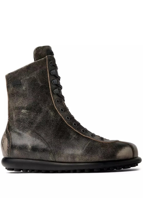 Camper Ariel lace-up leather boots - Brown