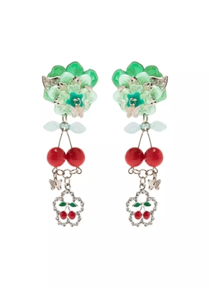 Amir Slama Bijoux cherry-motif statement drop earrings - Green