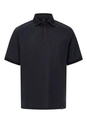 Boggi Milano raglan-sleeve logo-appliqué polo shirt - Black