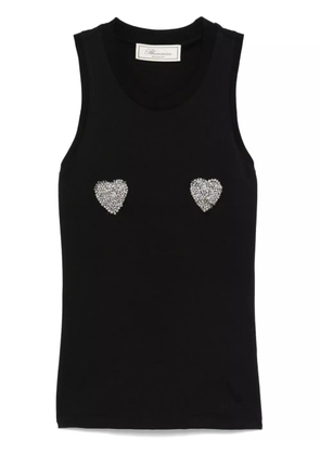 Blumarine heart-appliqué tank top - Black