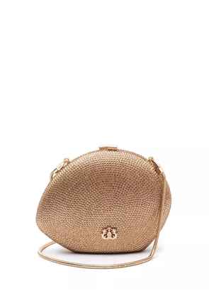 Isla crystal-embellished clutch bag - Gold