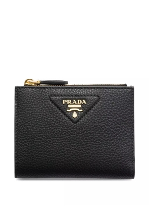 Prada small textured leather wallet - Black