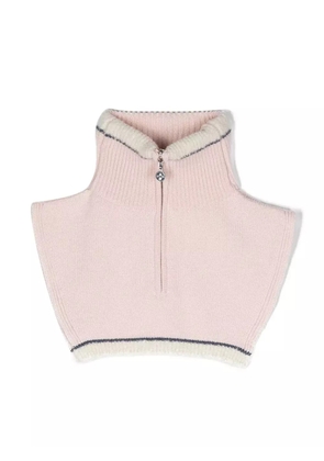 Barrie cashmere-blend zip-up collar - Pink