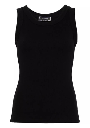 STYLAND ribbed cotton top - Black