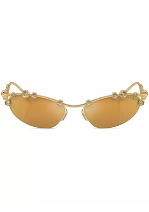 Swarovski Eyewear crystal-embellished cat-eye sunglasses - Gold