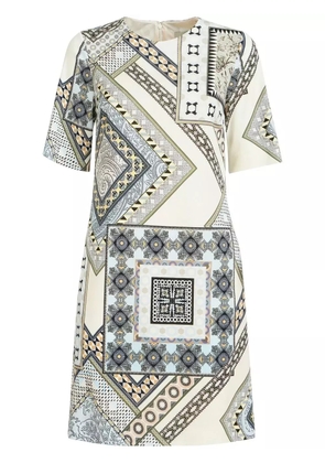 ETRO patchwork-print shift dress - White