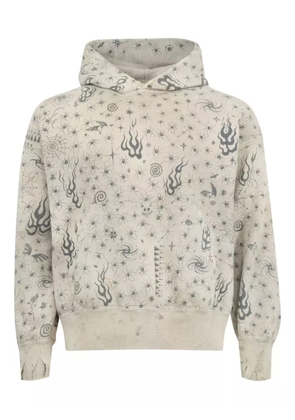 SAINT MXXXXXX distressed-effect hoodie - Neutrals