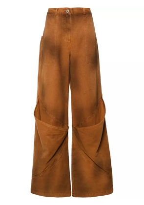 The Attico cotton trousers - Brown