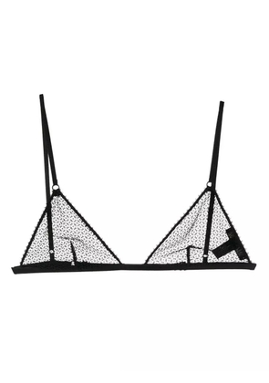 Kiki de Montparnasse crochet soft bra - Black