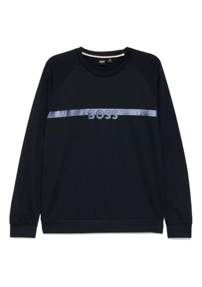 BOSS logo-printed jumper - Blue