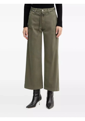 LIU JO chain-belt trousers - Green