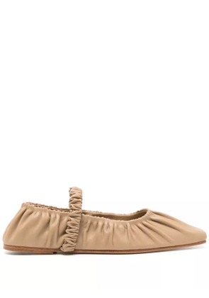 Studio Amelia Zadie leather ballerina shoes - Neutrals