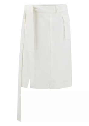 Ferragamo wrap midi skirt - White