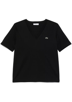 Lacoste cotton V-neck T-shirt - Black