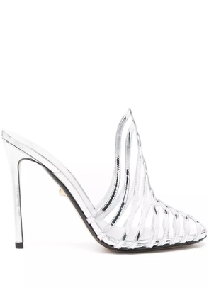 Alevì Alessandrea 110mm strappy mules - Silver