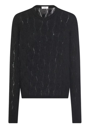 Rosetta Getty x Violet Getty pointelle-knit jumper - Black
