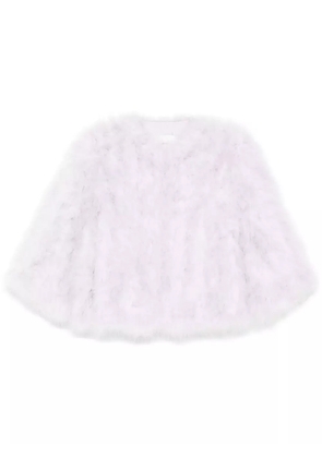 Yves Salomon feather silk jacket - Purple