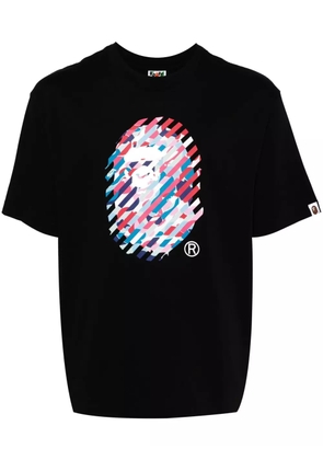 A BATHING APE® ABC CAMO ILLUSION APE HEAD RELAXED FIT tee - Black