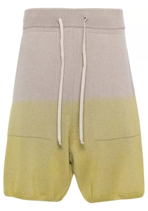 Moncler + Rick Owens ombré-effect cashmere shorts - Grey