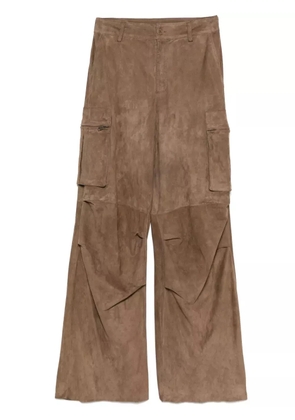 Salvatore Santoro suede cargo trousers - Brown