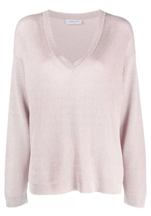 Fabiana Filippi glitter-detail V-neck sweater - Pink