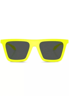 Versace Eyewear Greca-detail square-frame sunglasses - Yellow