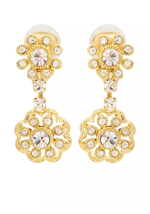 Kenneth Jay Lane flower-detailing earrings - Gold