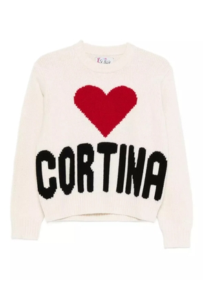 MC2 Saint Barth Kyla heart intarsia sweater - Neutrals