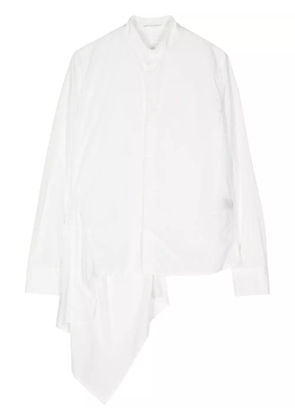 Yohji Yamamoto asymmetric cotton shirt - White