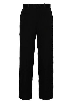Undercover mid-rise crinkled straight-leg trousers - Black