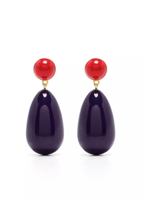 Eshvi drop-design earrings - Purple