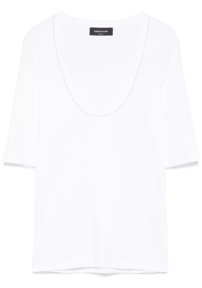 Fabiana Filippi beaded trim-detail top - White