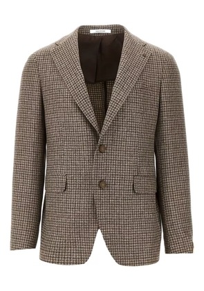 Tagliatore houndstooth single-breasted blazer - Grey