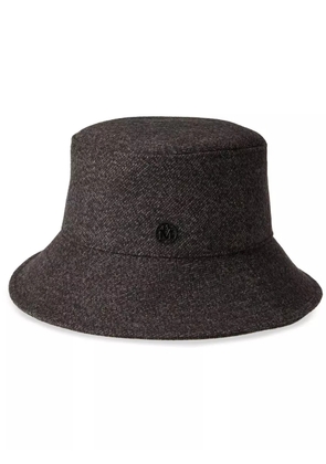 Maison Michel Angele appliqué-logo bucket hat - Brown
