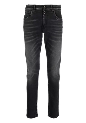 Salvatore Santoro logo-patch cotton slim-fit jeans - Grey