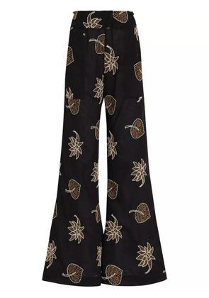 Brigitte floral-print trousers - Black