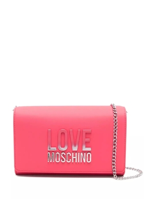 Love Moschino logo-lettering cross body bag - Pink