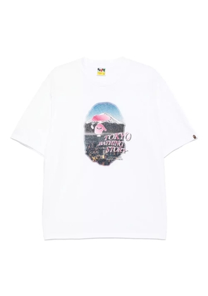 A BATHING APE® logo-printed t-shirt - White