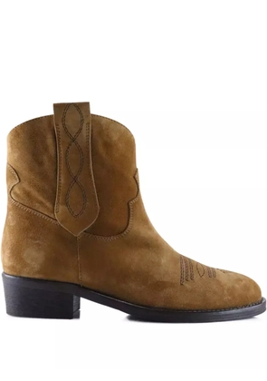 Notabene Anne suede Western ankle boots - Brown