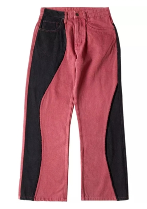 Glass Cypress colour-block 'Red' jeans