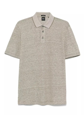 BOSS mélange polo shirt - Brown