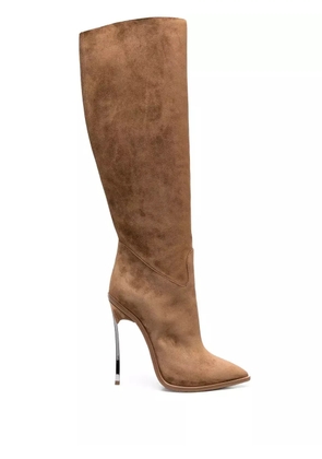 Casadei suede stiletto boots - Brown