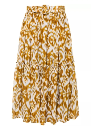 Samantha Sung Melanie abstract-print skirt - Yellow