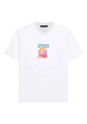FREEDOM OF SPACE cotton T-shirt - White