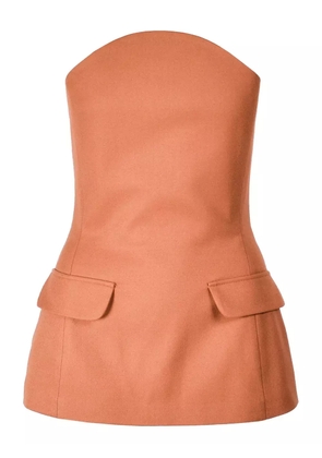 Ioana Ciolacu corset-style top - Brown