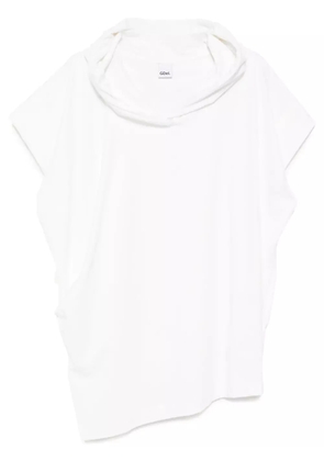 GDeL by gaze de lin sleeveless hooded top - White