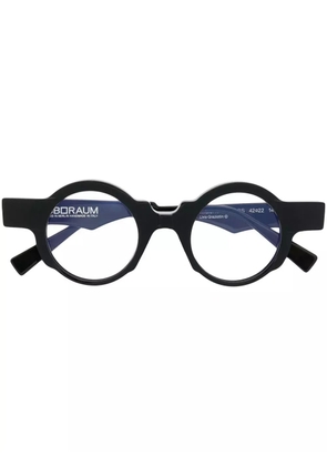 Kuboraum round-frame glasses - Black